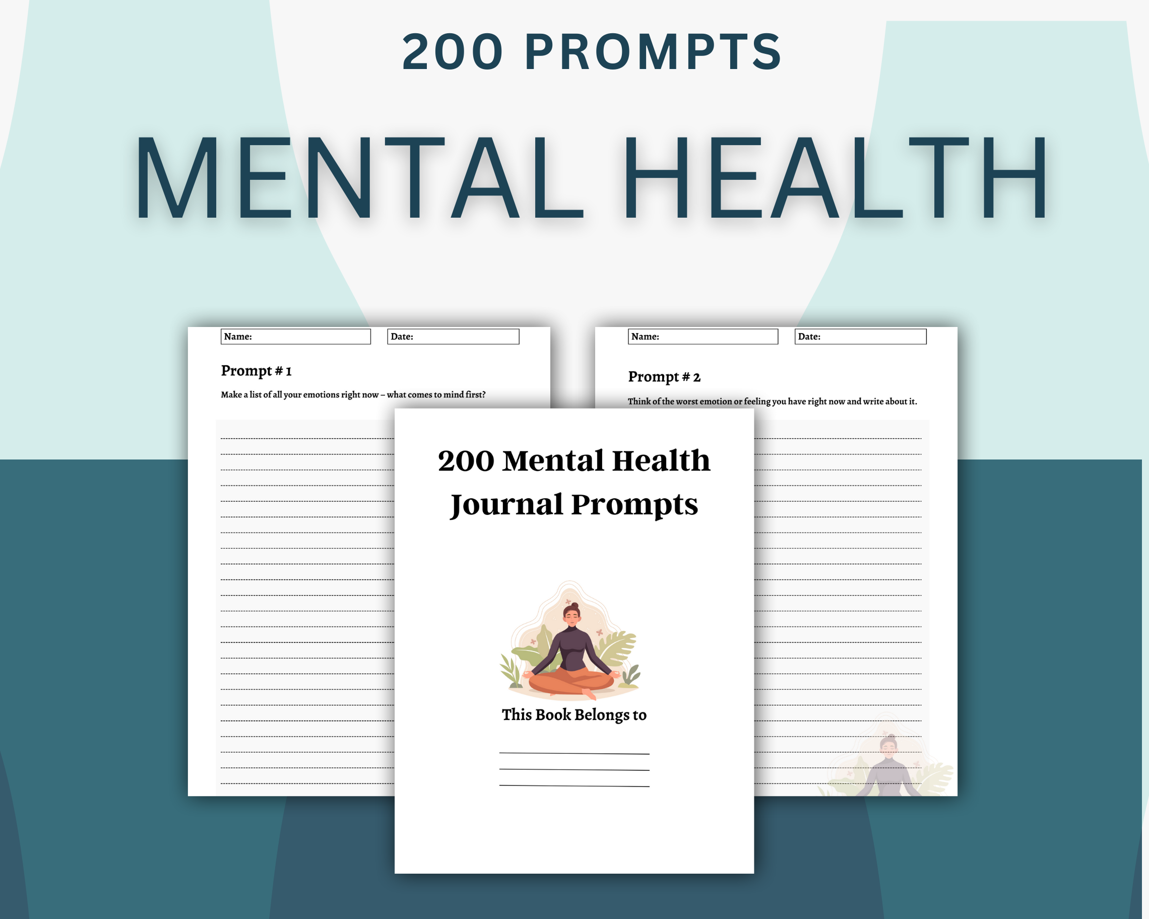200 Mental Health Journal Prompts cover