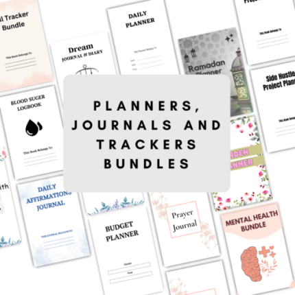 Journal, Planner and Tracker Bundles