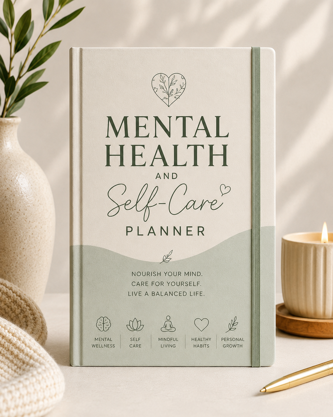 Mental Health and Self-Care Planner cover