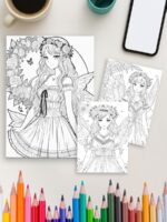 Enchanted Fairies & Flowers – 180+ Fantasy Coloring Pages