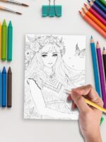 Enchanted Fairies & Flowers – 180+ Fantasy Coloring Pages