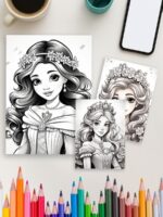 Princess Moments – 120 Elegant Adult Coloring Pages