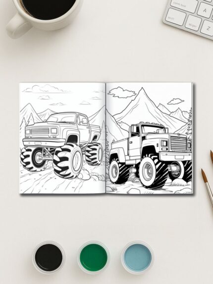 Truck Power – 120 Monster Truck Coloring Pages