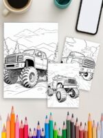 Truck Power – 120 Monster Truck Coloring Pages