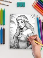 Island Royalty – 45 Polynesian Princess Coloring Pages