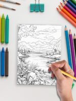 Nature Escapes – 50 Scenic Landscape Coloring Pages