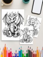 Dragon Realm – 50 Fire Breathing Coloring Pages