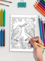 Birdsong Nature – 10 Tranquil Bird Coloring Pages