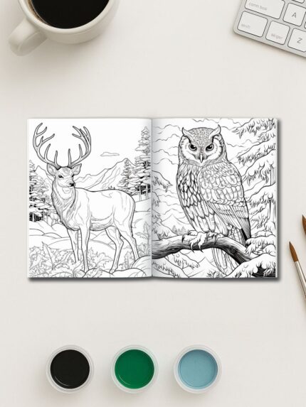 Winter Whiskers – 130 Winter Animal Coloring Pages