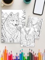 Winter Whiskers – 130 Winter Animal Coloring Pages