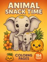 Animal & Snack Time – 184 Animals & Fruits Coloring Pages for Kids Animal & Snack Time – 184 Animals & Fruits Coloring Pages for Kids