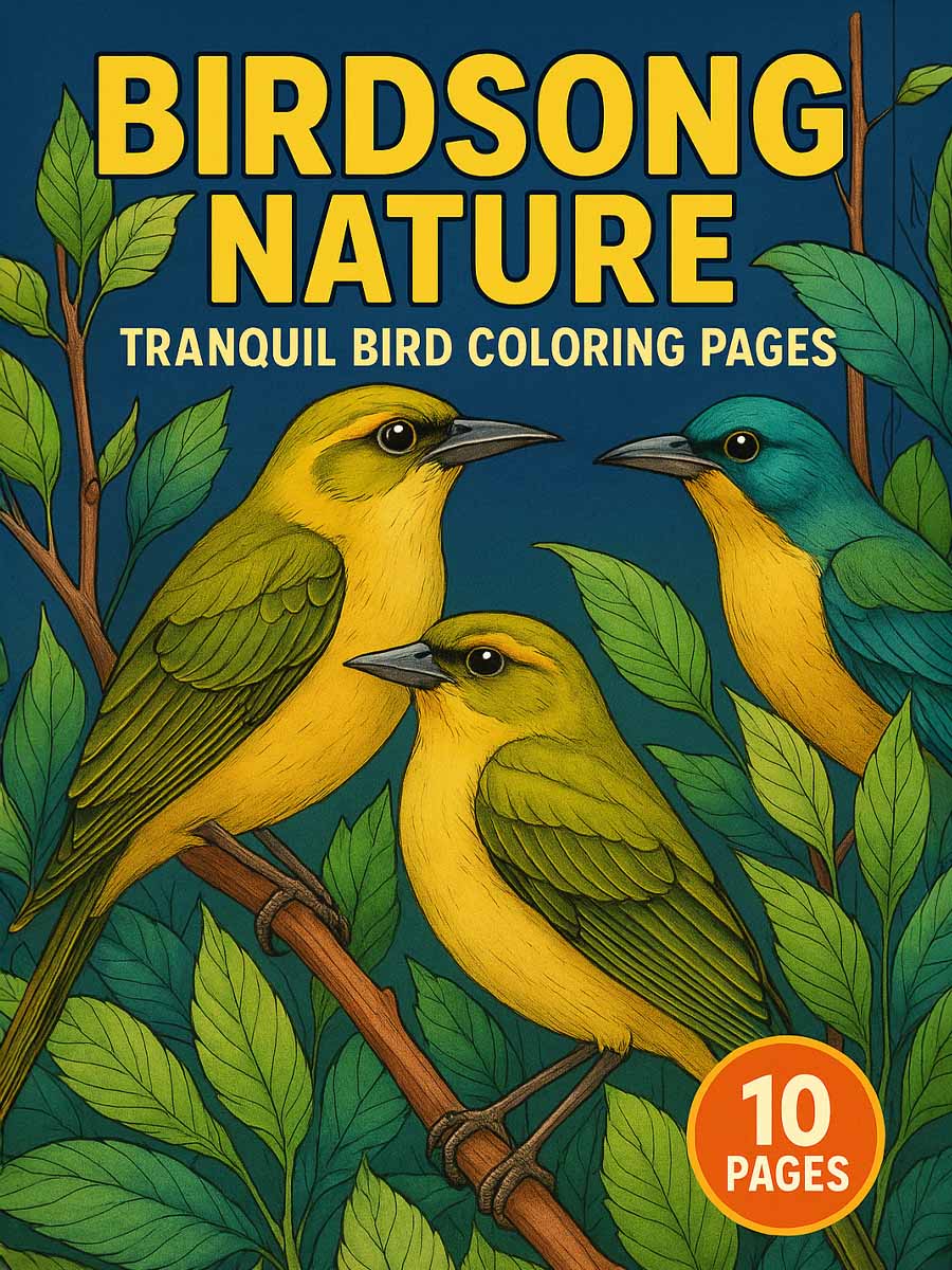 Birdsong Nature – 10 Tranquil Bird Coloring Pages Birdsong Nature – 10 Tranquil Bird Coloring Pages