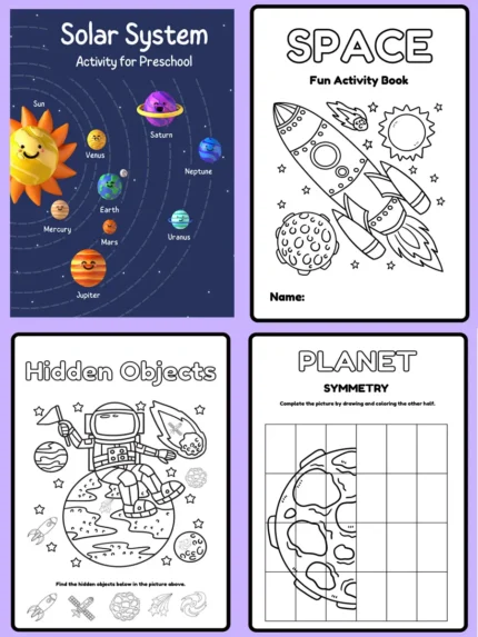 Blast Off to Learning – Space Activity Mega Pack for Kids (245 Pages)