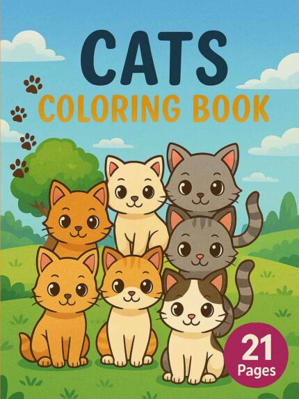 Kitten’s Adventures – 21 Cat Coloring Pages