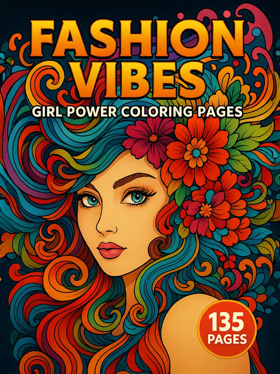 Fashion Vibes – 1357 Girl Power Coloring Pages cover