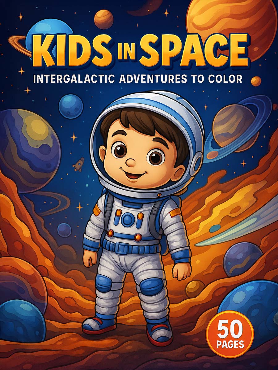 Kids in Space – 50 Intergalactic Adventures to Color Kids in Space – 50 Intergalactic Adventures to Color