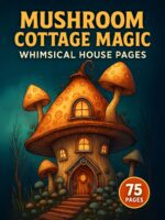 Mushroom Cottage Magic – 75 Whimsical House Pages