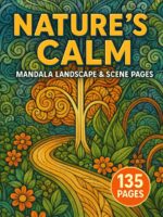 Nature’s Calm – 135 Mandala Landscape & Scene Pages