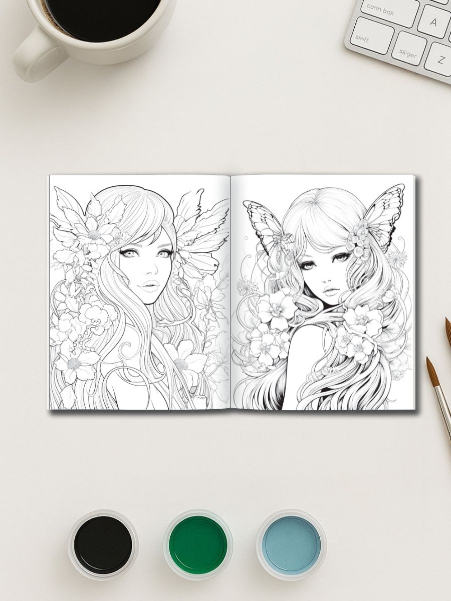 Fairy Glow – 230 Beautiful Fairy Coloring Pages