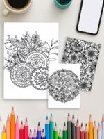 Floral Flow – 213 Mandala Flower Coloring Pages