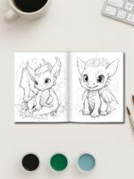Fire & Flight – 50 Dragon Coloring Pages