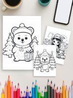 Holiday Fun Pack – 60 Kids Holiday Themed Coloring Pages