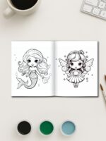Mermaid Tales & Mythical Friends – 70 Fantasy Story Coloring Pages