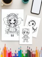 Mermaid Tales & Mythical Friends – 70 Fantasy Story Coloring Pages