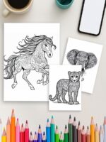 Wild & Whimsical – 163 Mandala Animal Coloring Pages