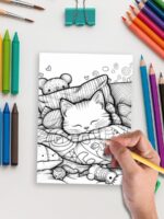 Purrfectly Kawaii – 160 Cute Cat Coloring Pages