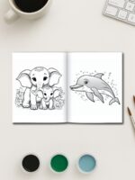 Animal & Snack Time – 184 Animals & Fruits Coloring Pages for Kids