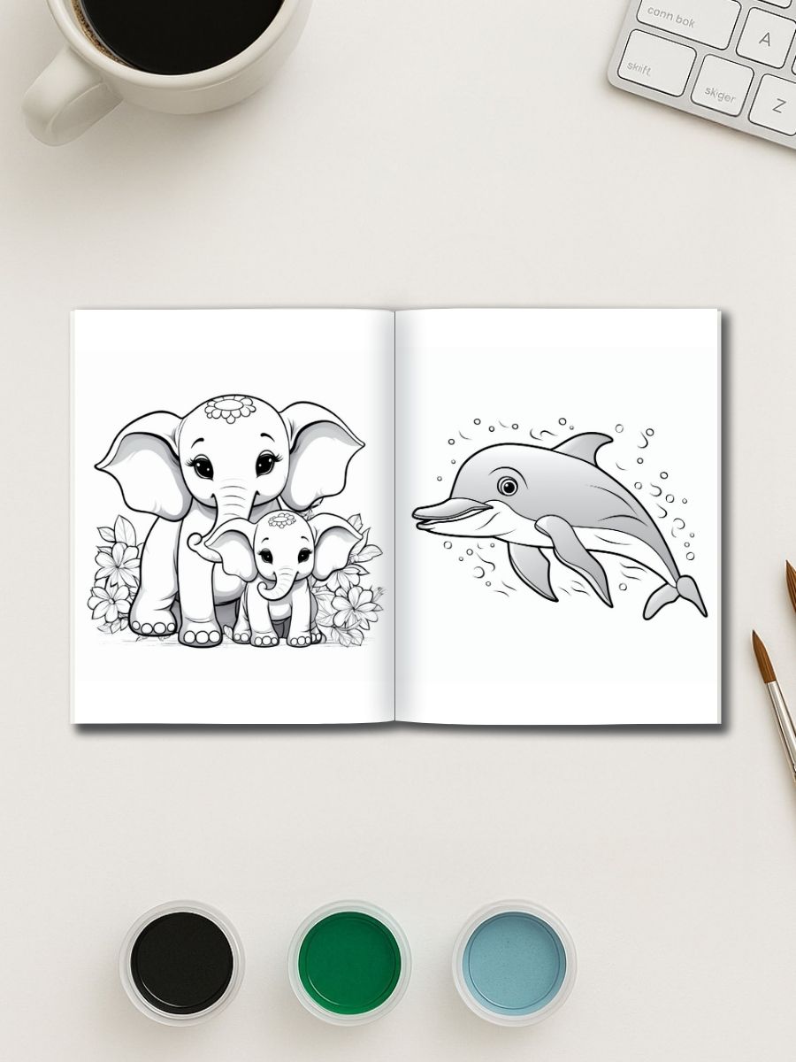 Animal & Snack Time – 184 Animals & Fruits Coloring Pages for Kids