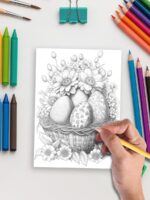 Easter Bloom Baskets – 25 Festive Coloring Pages