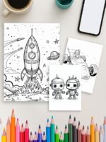 Boys’ Galaxy Pack – 324 Pages of Robots, Cars & Rockets