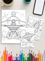 Kids in Space – 50 Intergalactic Adventures to Color