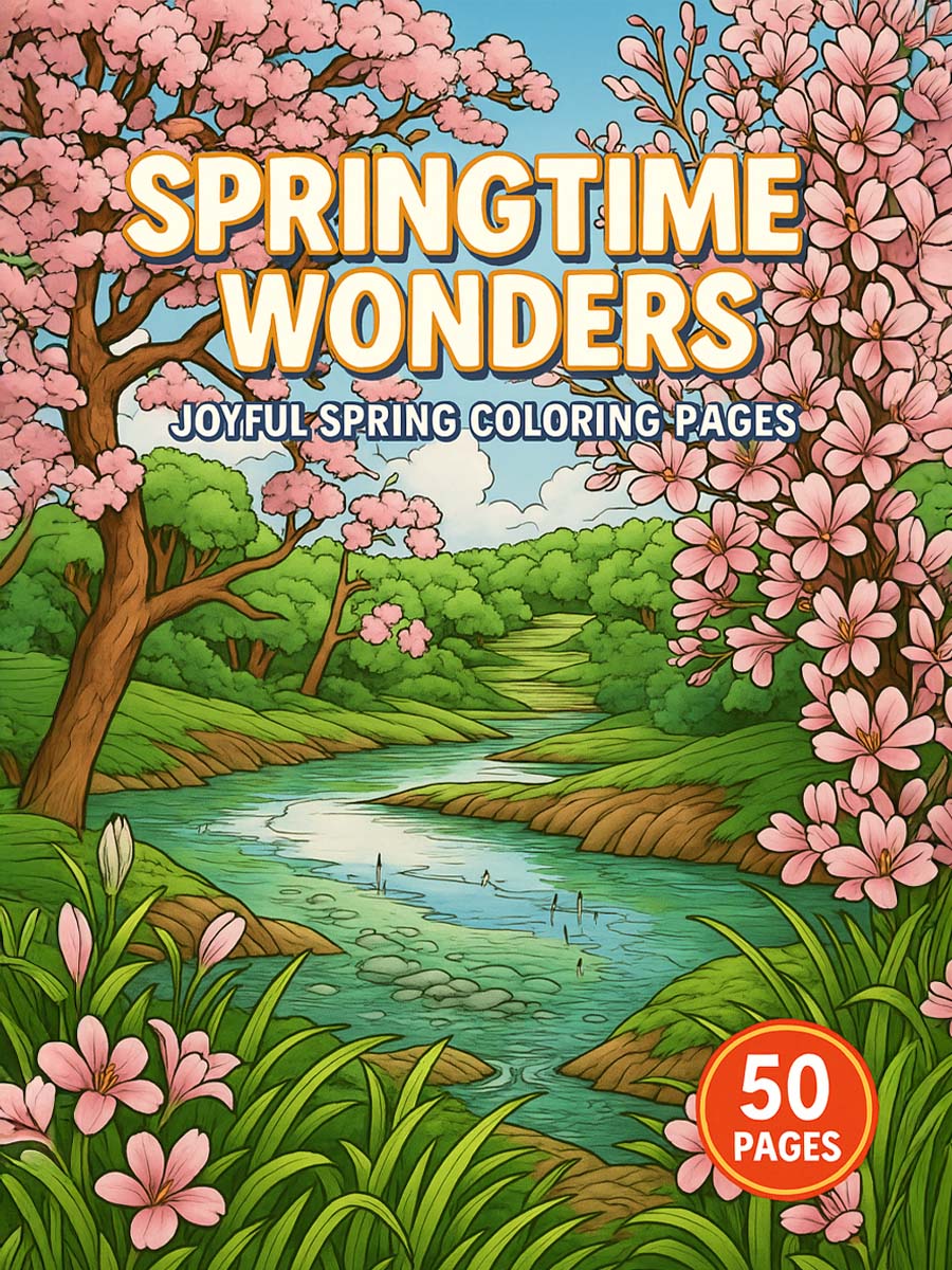 Springtime Wonders – 50 Joyful Coloring Pages Springtime Wonders – 50 Joyful Coloring Pages