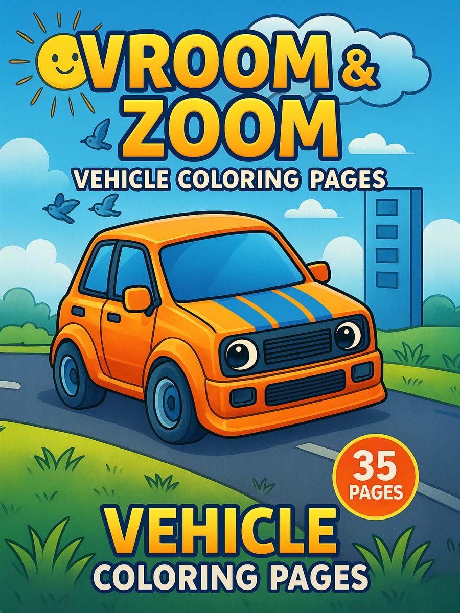 Vroom & Zoom – 35 Vehicle Coloring Pages Vroom & Zoom – 35 Vehicle Coloring Pages