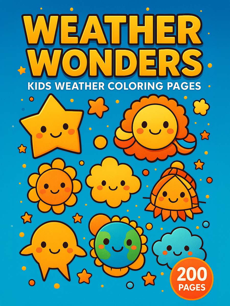 Weather Wonders – 200 Weather & Season-Themed Coloring Pages Weather Wonders – 200 Weather & Season-Themed Coloring Pages