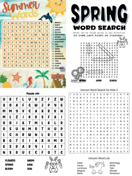 Word Sleuth Fun – Mega Word Search Activity Pack for Kids (548 Pages)