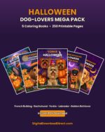 Halloween Dog-Lovers Mega Pack – 5 Coloring Books, 250 Costume & Trick-or-Treat Pages Halloween Dog-Lovers Mega Pack – 5 Coloring Books, 250 Costume & Trick-or-Treat Pages