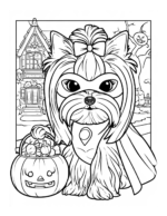 Yorkie Halloween Coloring Book – 50 Adorable Costume & Trick or Treat Pages