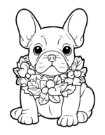 French Bulldog Christmas Coloring Book for Kids – 30 Pages