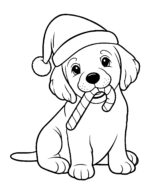 Golden Retriever Christmas Coloring Book for Kids Ages 2 6 – 50 Pages