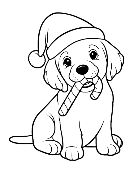 Golden Retriever Christmas Coloring Book for Kids Ages 2 6 – 50 Pages