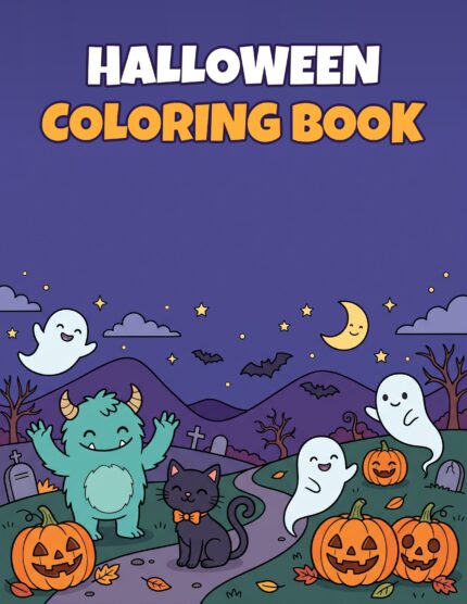 Halloween Coloring Book – 53 Cute & Spooky Printable Pages