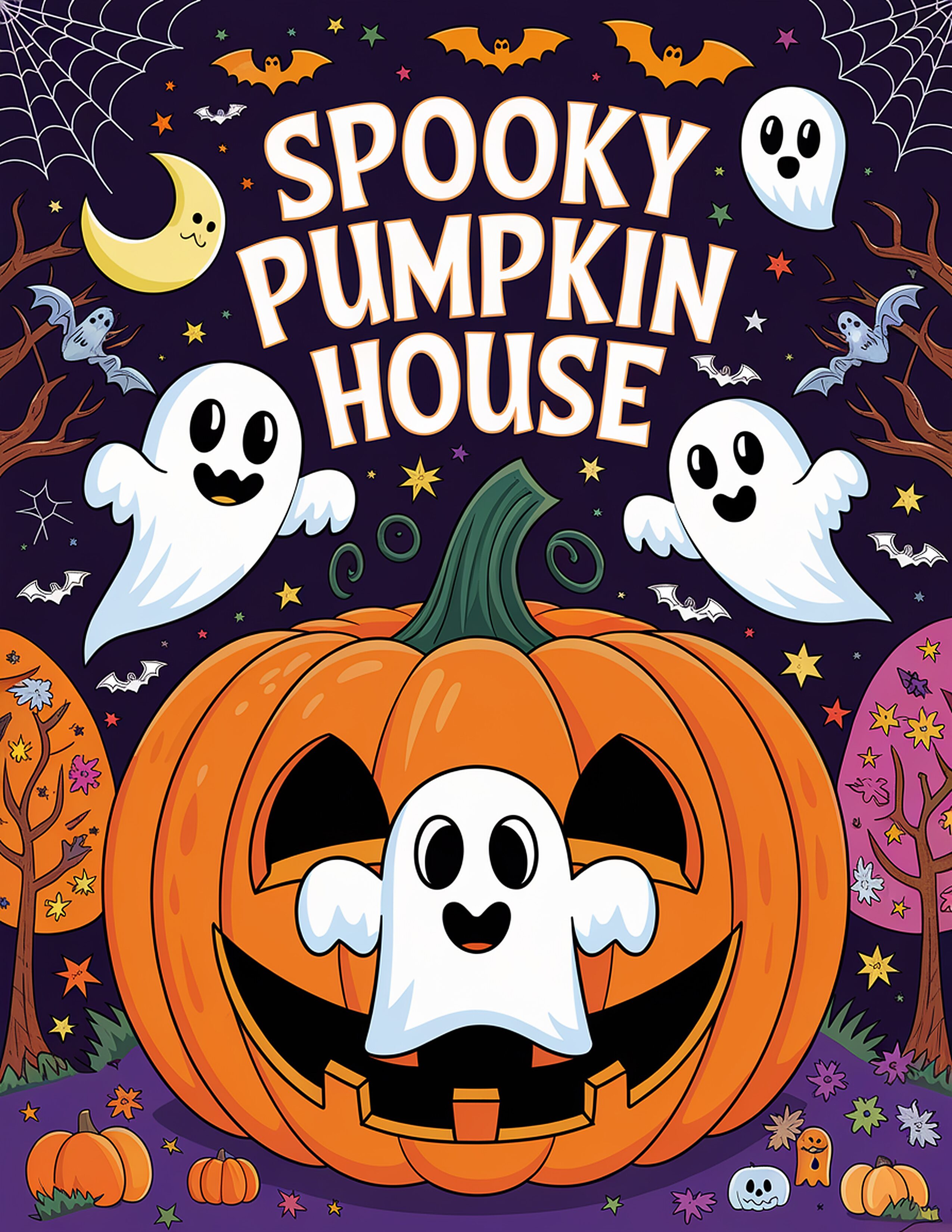 Spooky Pumpkin House Coloring Book – 84 Bold & Easy Halloween Pages