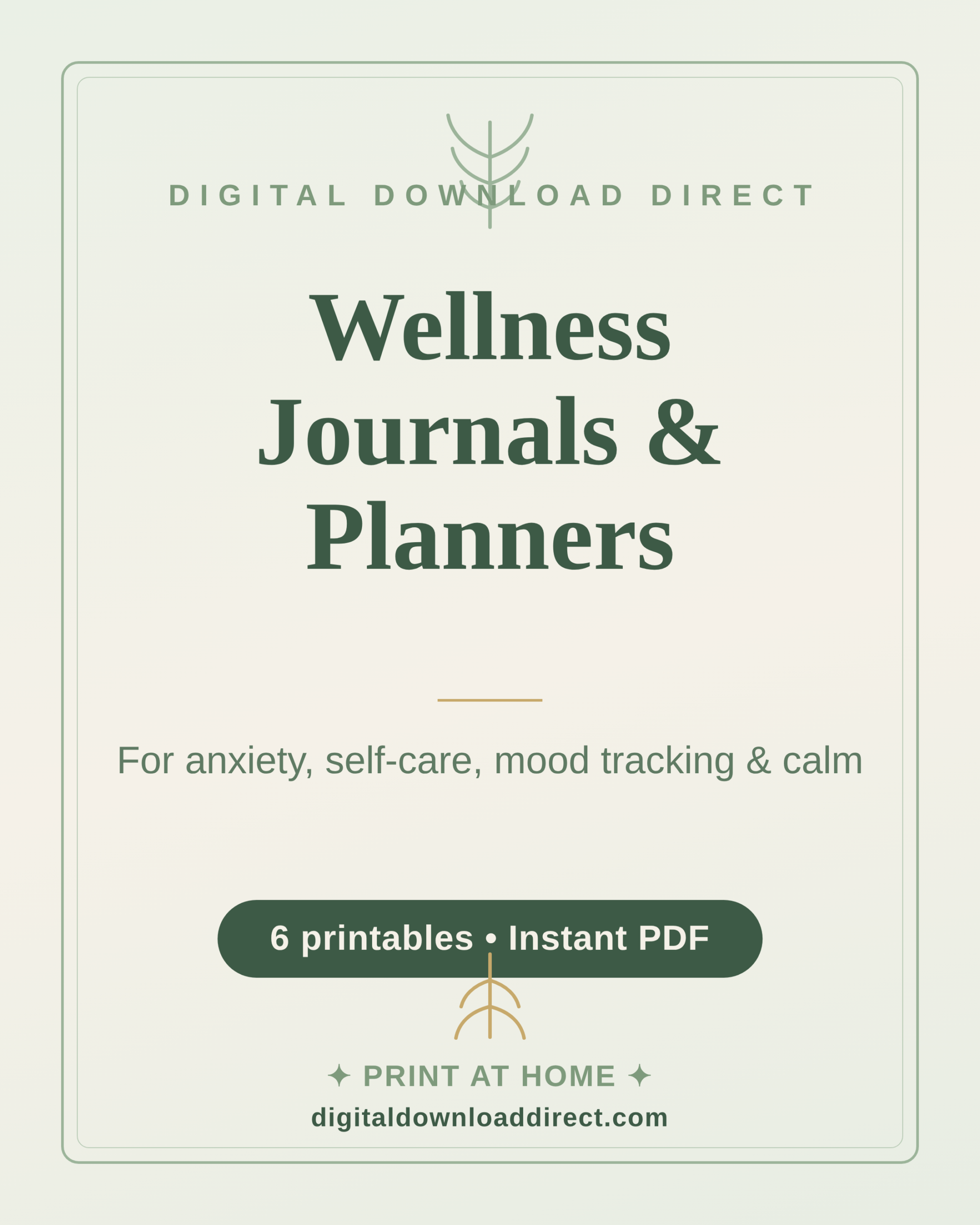 Printable Wellness Journals & Mental-Health Planners for Anxiety, Self-Care & Calm